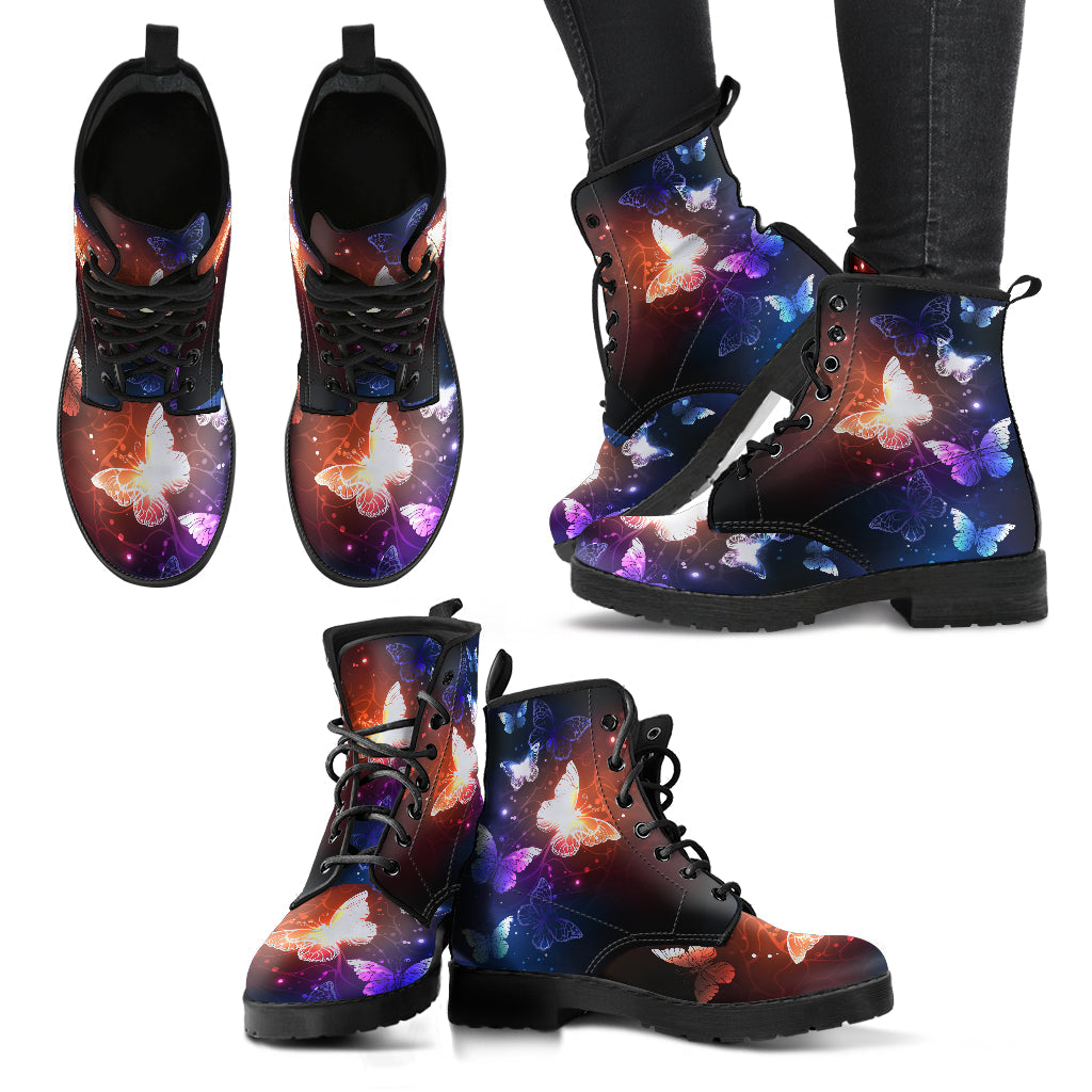 Glowing Butterfly Printed Boots