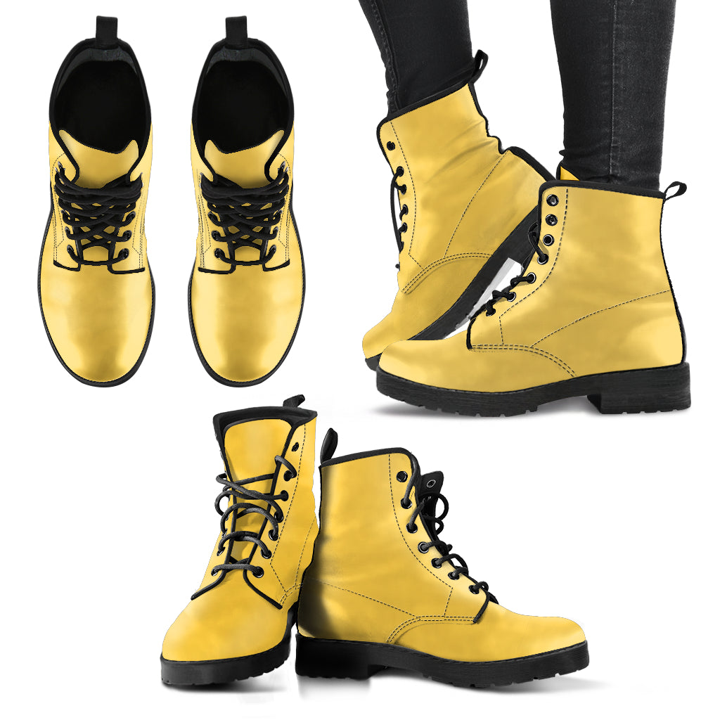Gold - Leather Boots for Women