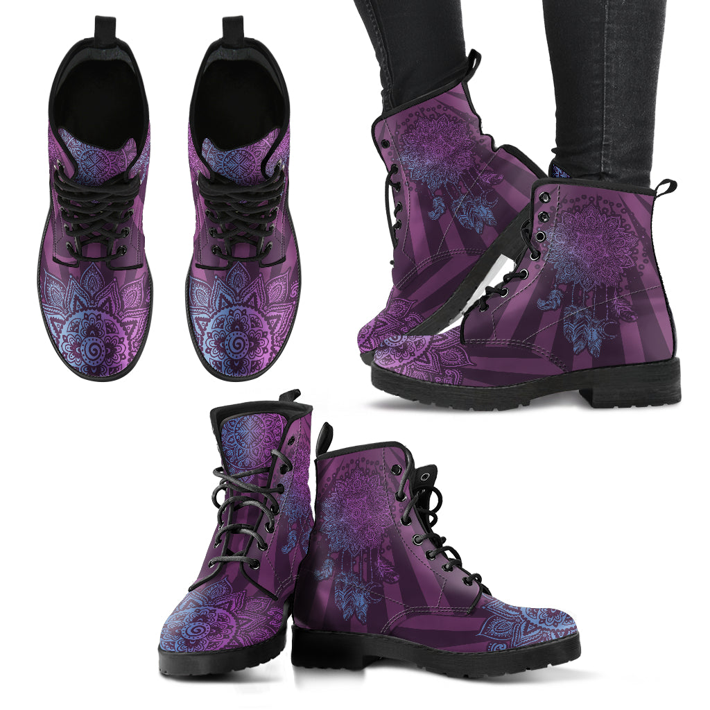 Purple Dreamcatcher Printed Boots