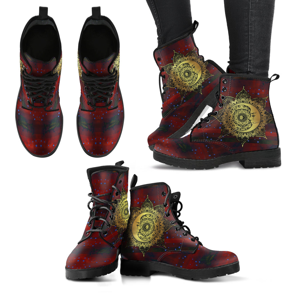 Golden Sun & Moon Womens Boots