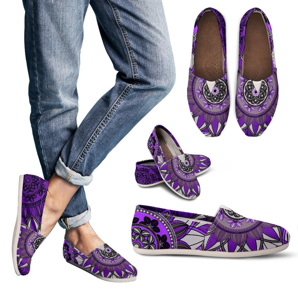 Purple Floral Mandals Casual Shoes