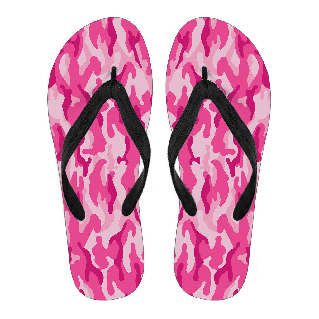 Pink Camouflage Flip Flops