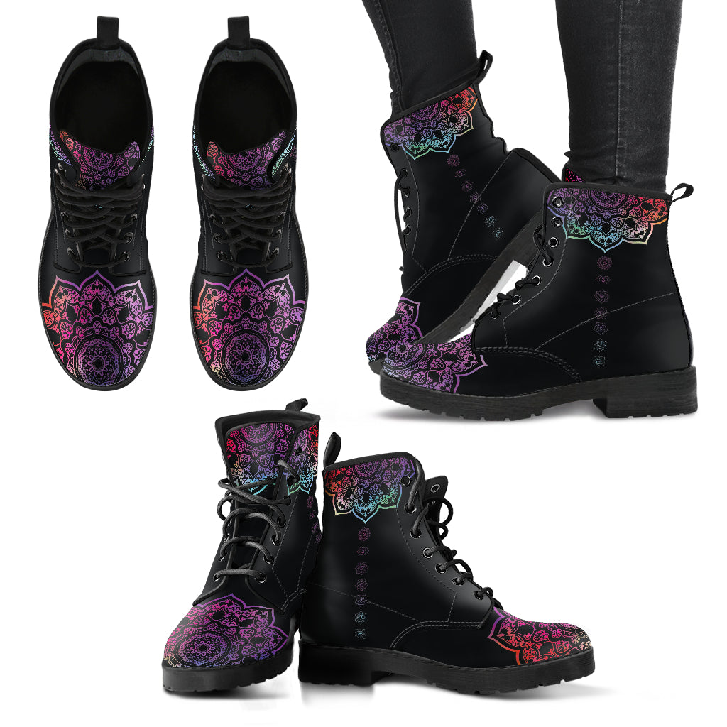 Chakra Mandala Women's Leather Boots