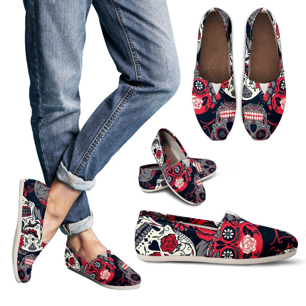 Sugar Skulls & Roses Casual Shoes