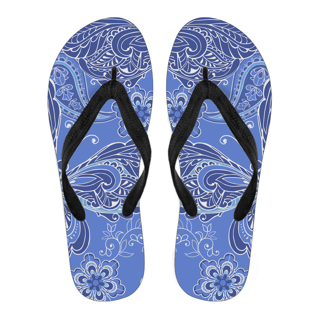 Purple Butterflies Decor Flip Flops