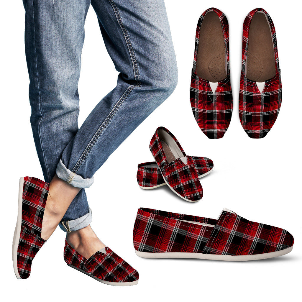 Red Plaid Casual Shoes
