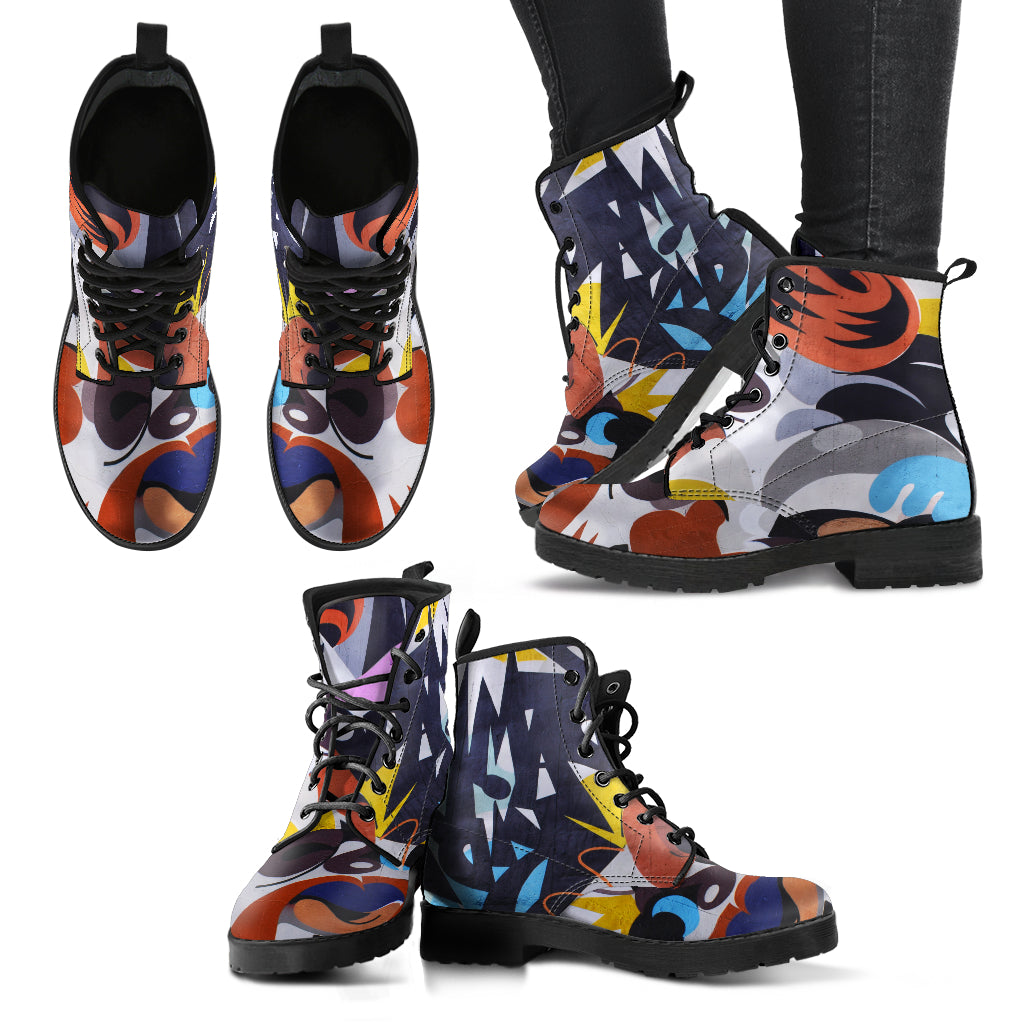 Colorful Abstract Art Womens Boots