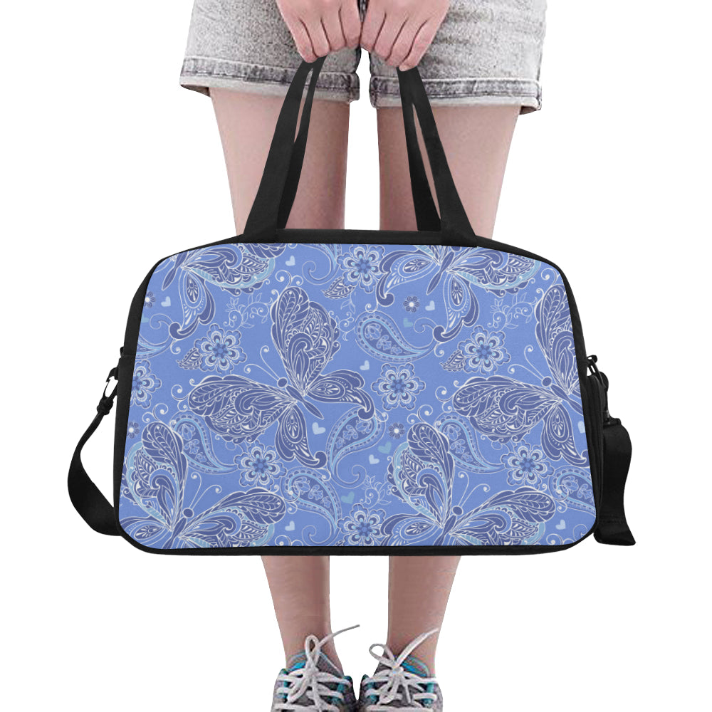 Purple Butterflies Decor Fitness Bag Fitness