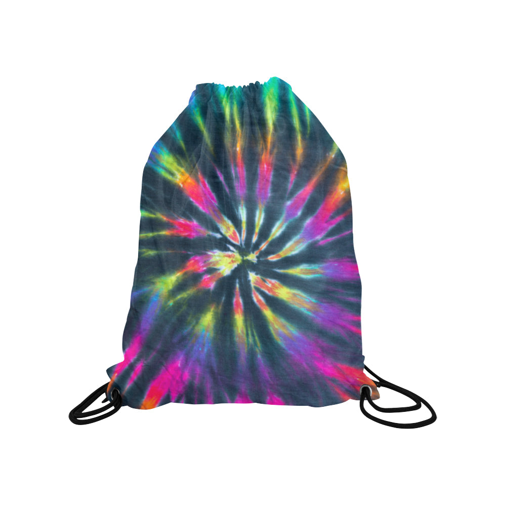Colorful Neon Tie Dye Drawstring Bag