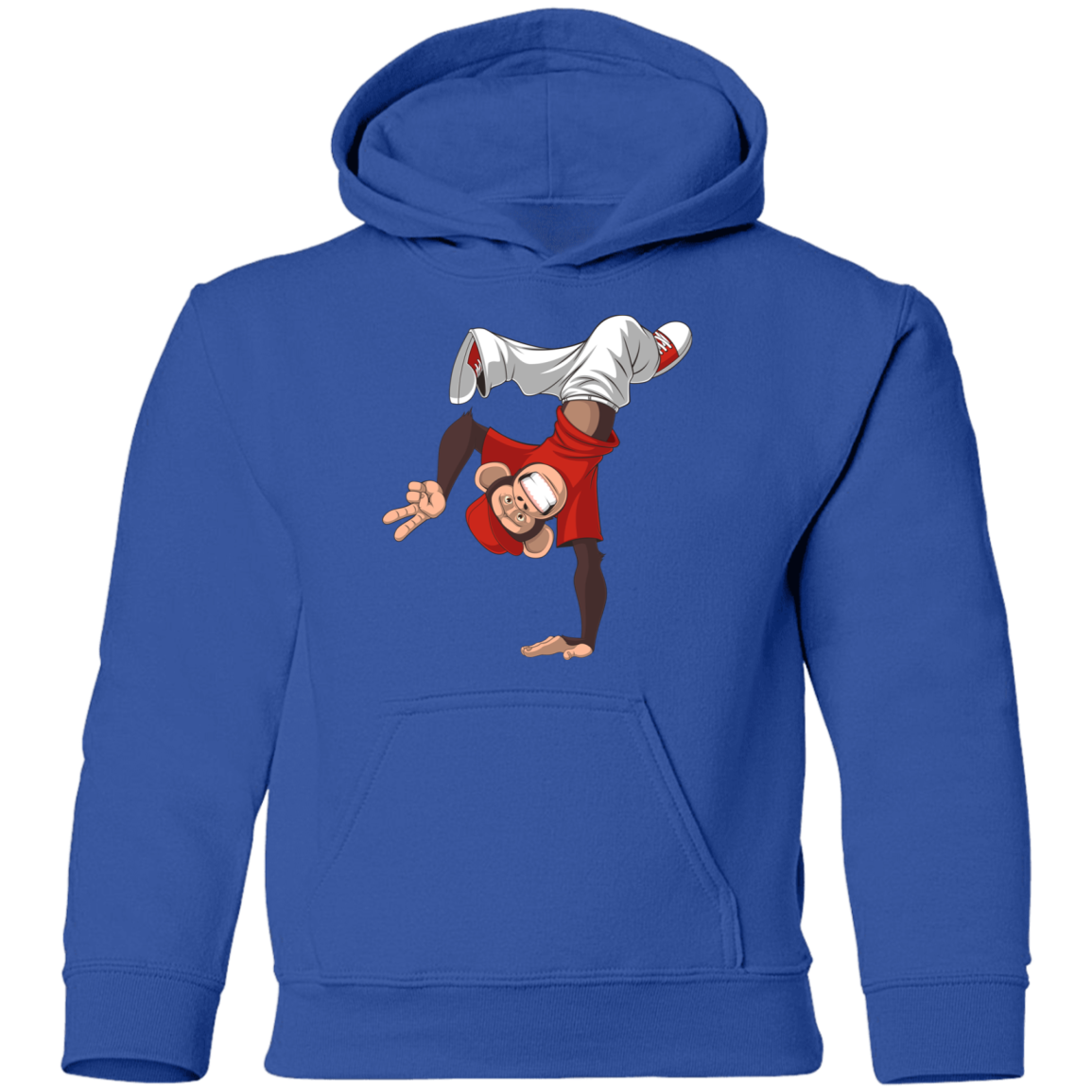 Monkey Hand Stand Kids Hoodie