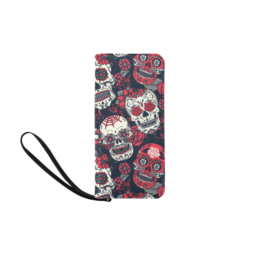 Sugar Skulls & Roses Clutch Purse