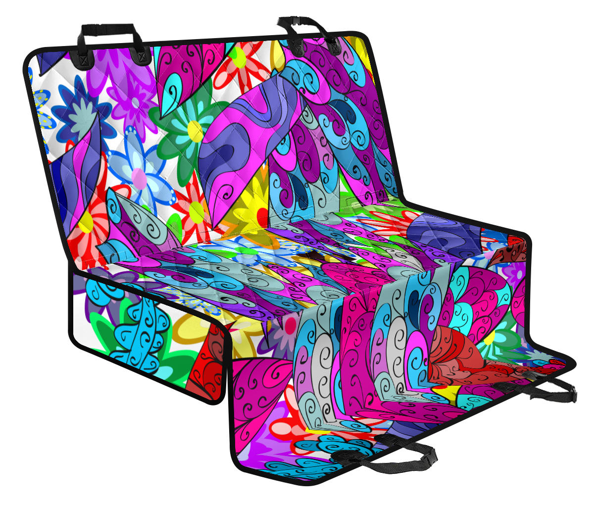 Colorful Decor Car Back Seat Pet Cover
