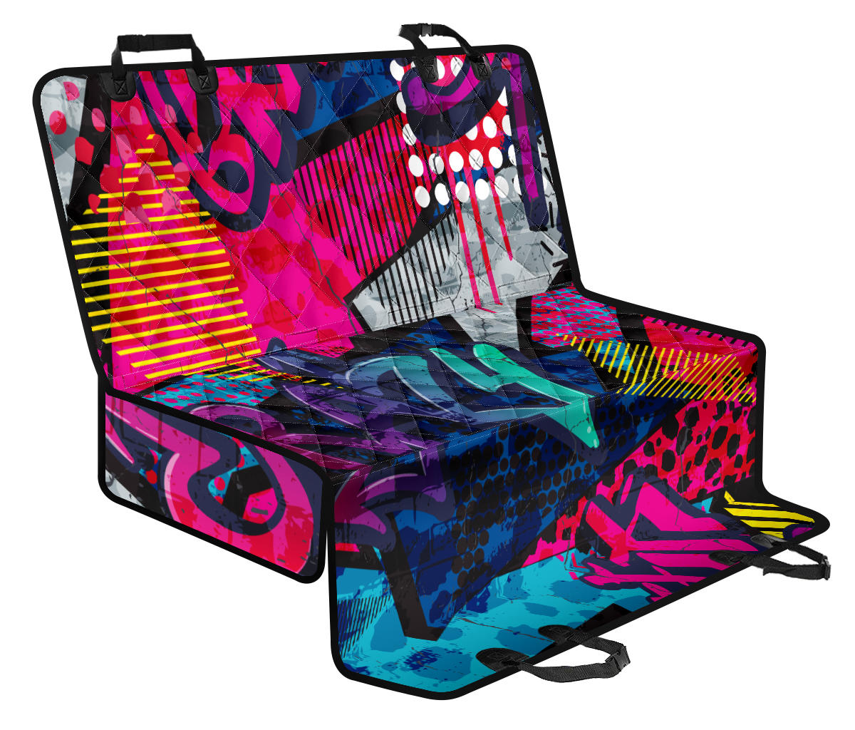 Colorful Graffiti Car Back Seat Pet Cover