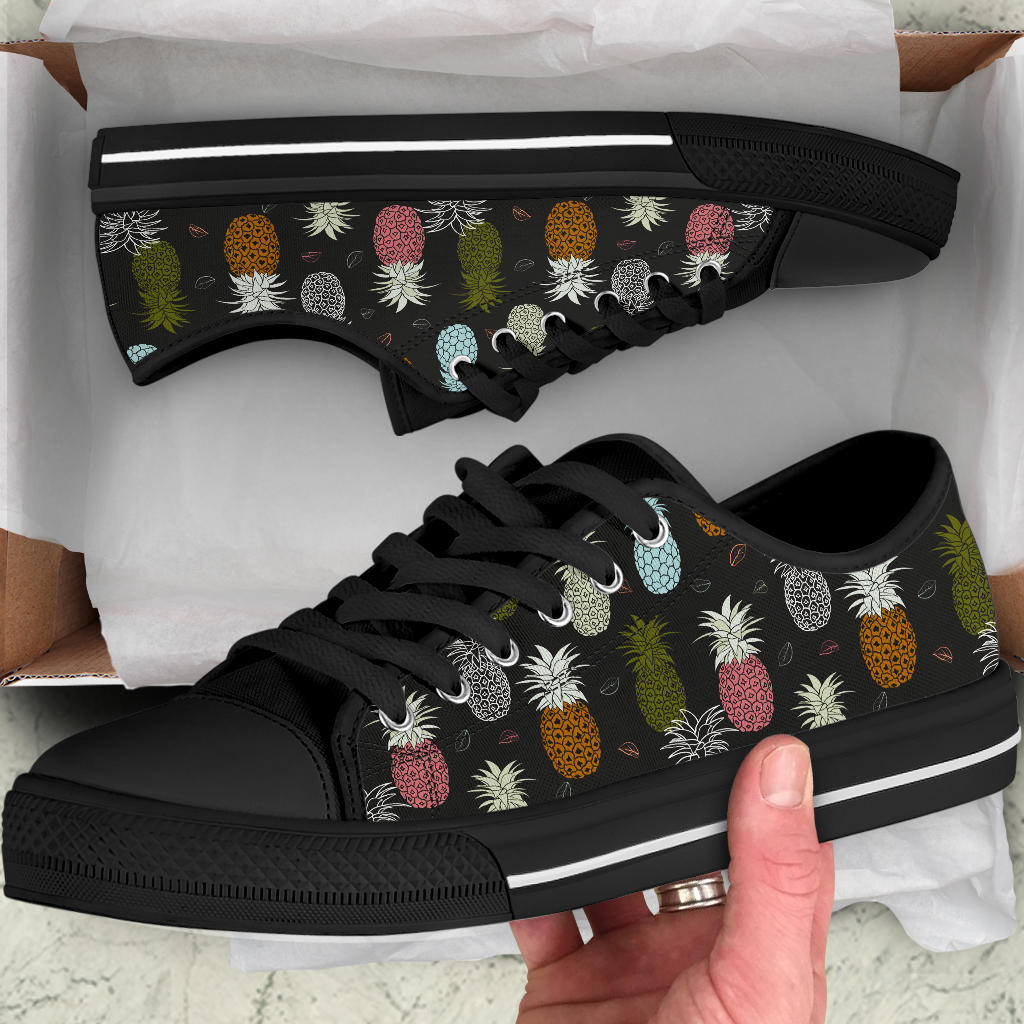 Colorful Pineapple Shoes - Black Sole