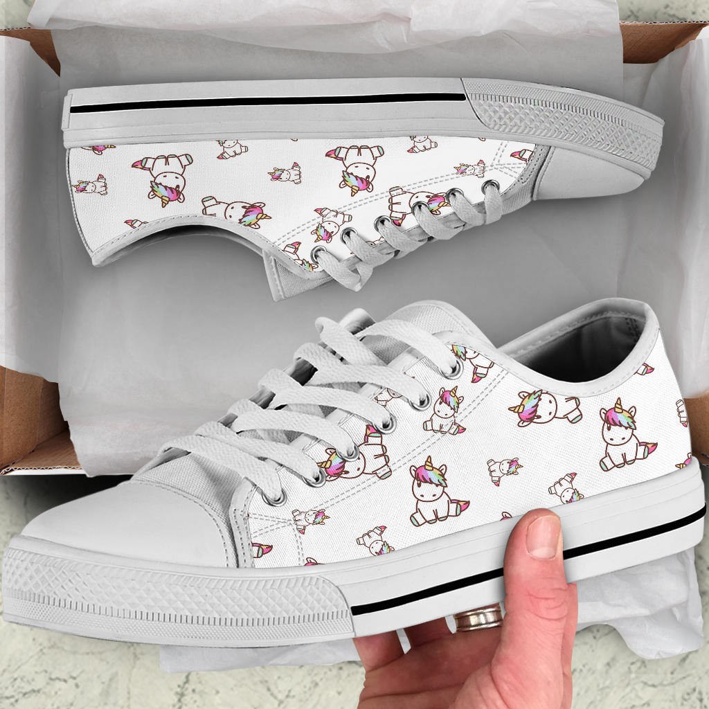 Cute Unicorn Low Top Shoes – product image 5