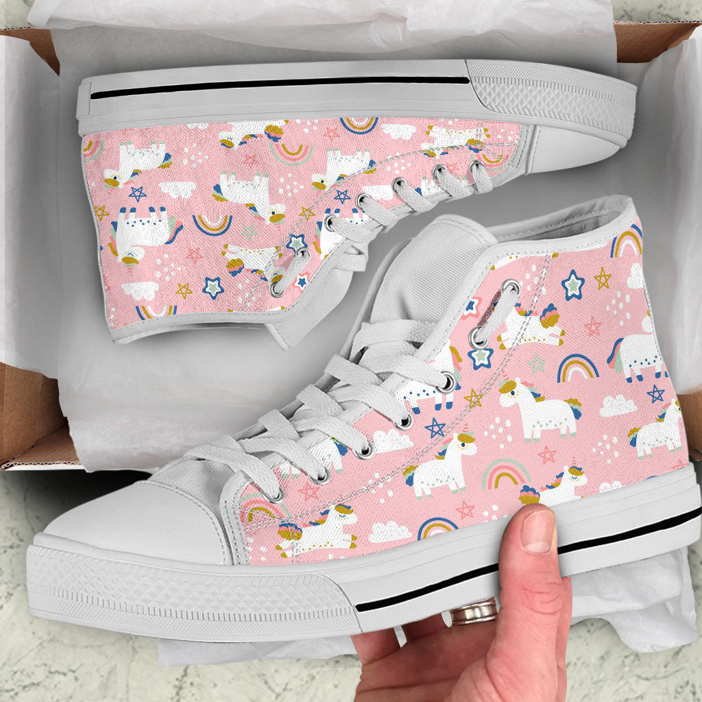 Pink Unicorn High Top Shoes – product image 5