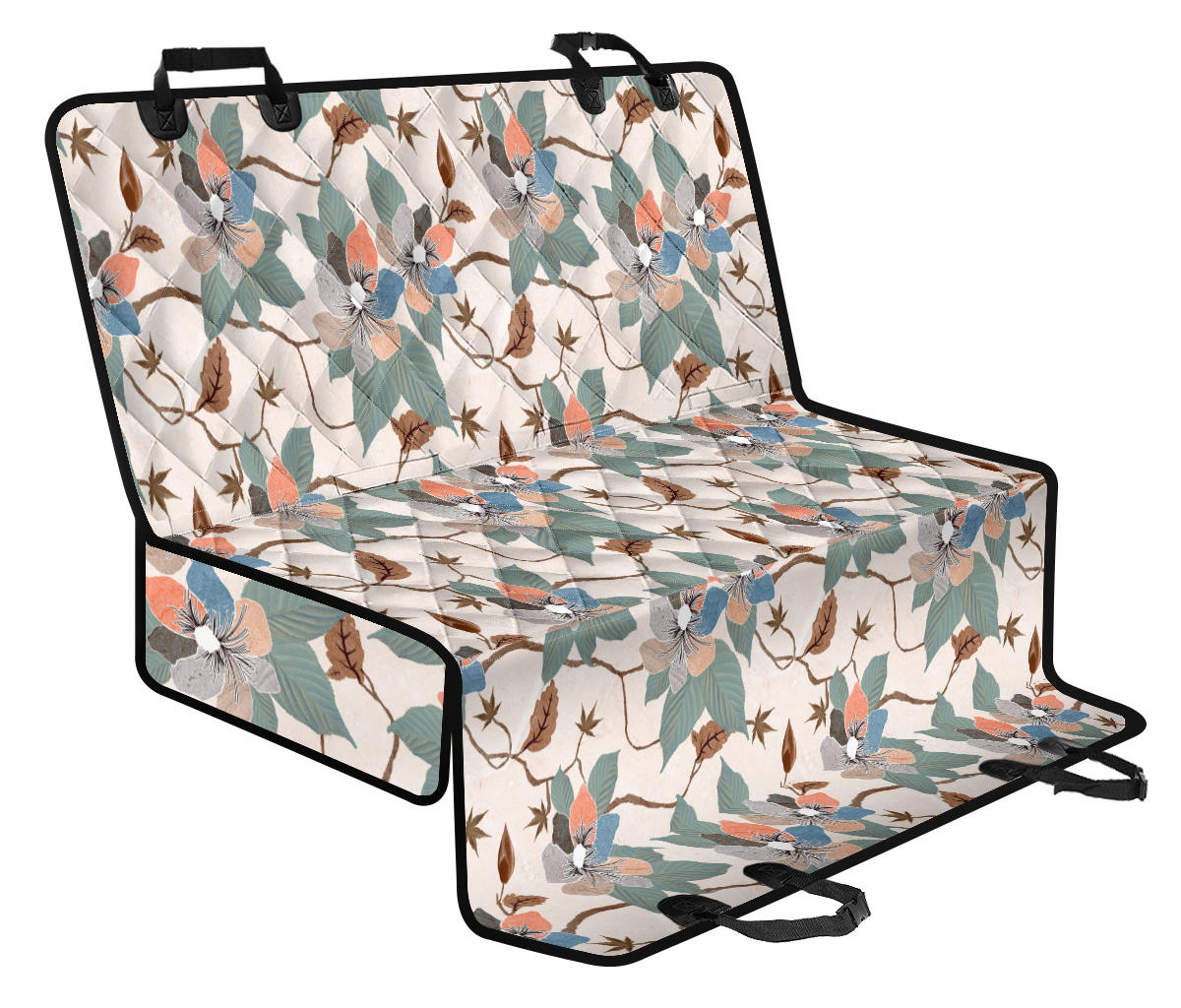 Vintage Floral Car Back Seat Pet Cover