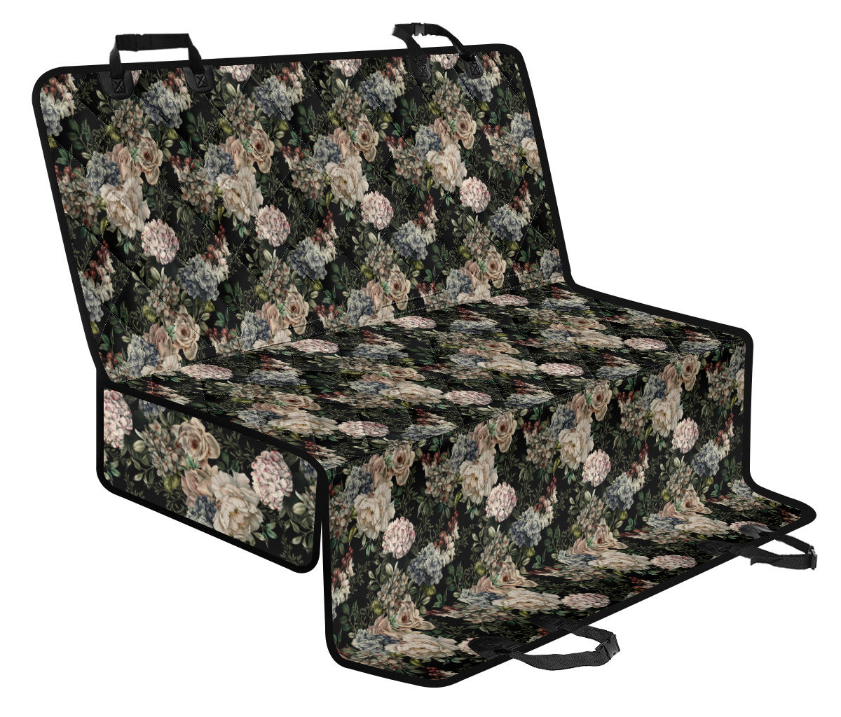 Floral Pattern Car Back Seat Pet Cover