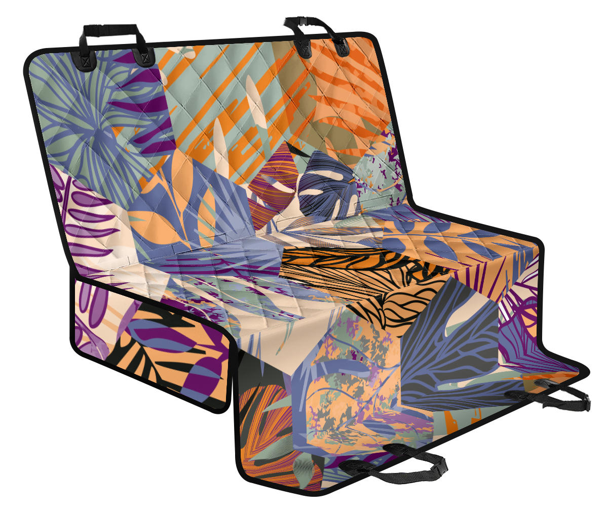 Floral Honeycomb Car Back Seat Pet Cover