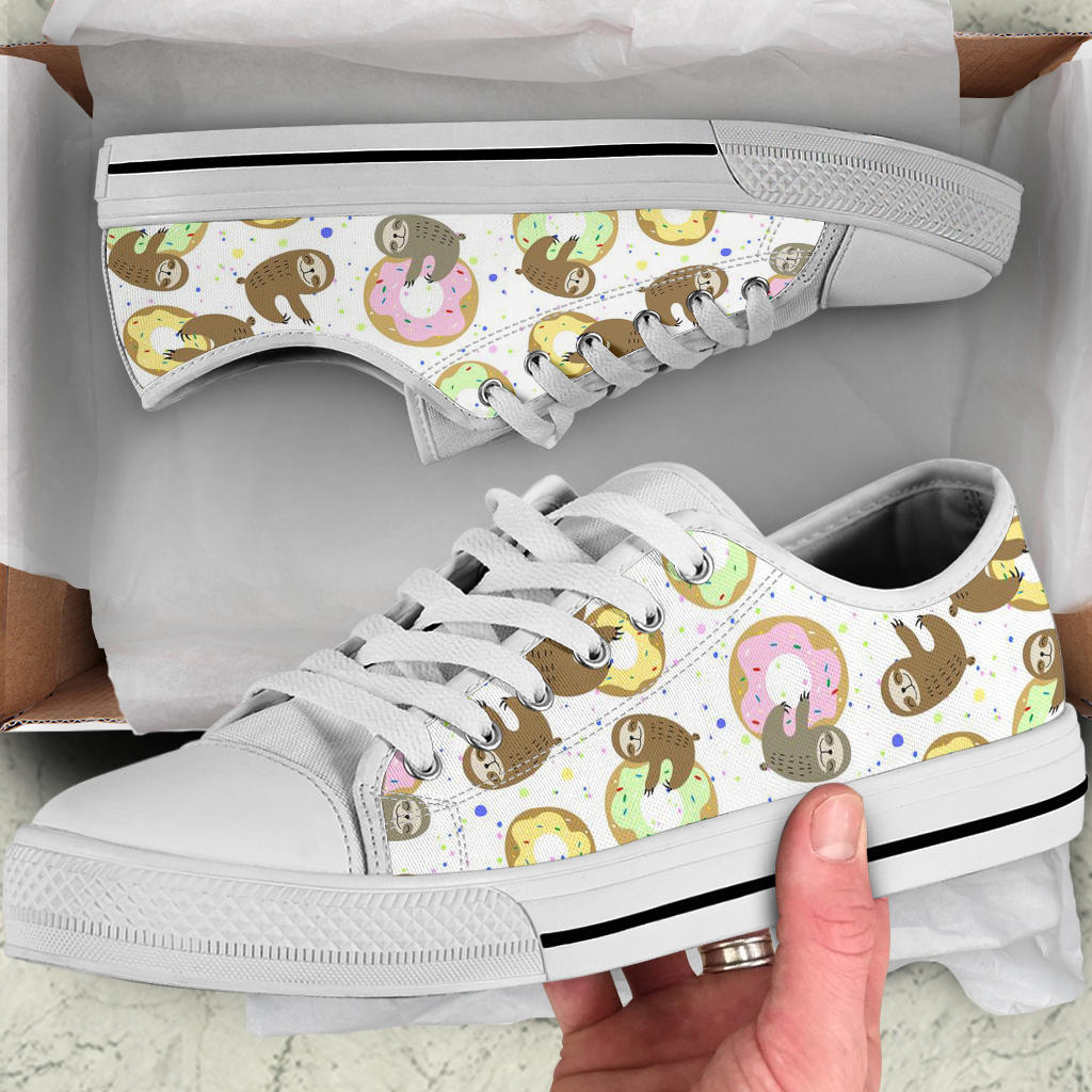 Sloth Donut Low Top Shoes – product image 5