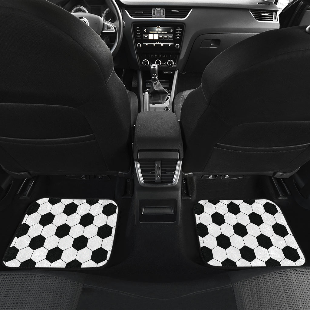 Soccer Pattern Front And Back Car Mats (Set Of 4)