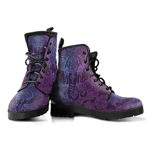 Purple Elephant Printed Boots