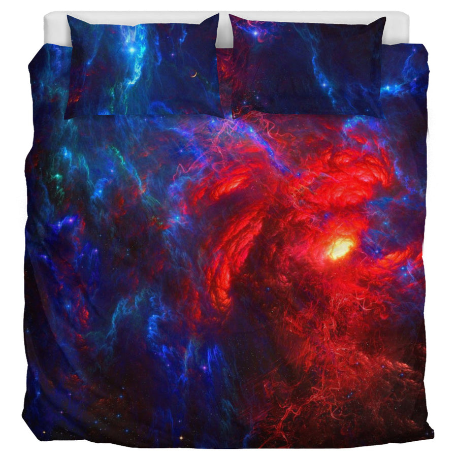 Blue Purple Galaxy Printed Bedding Set