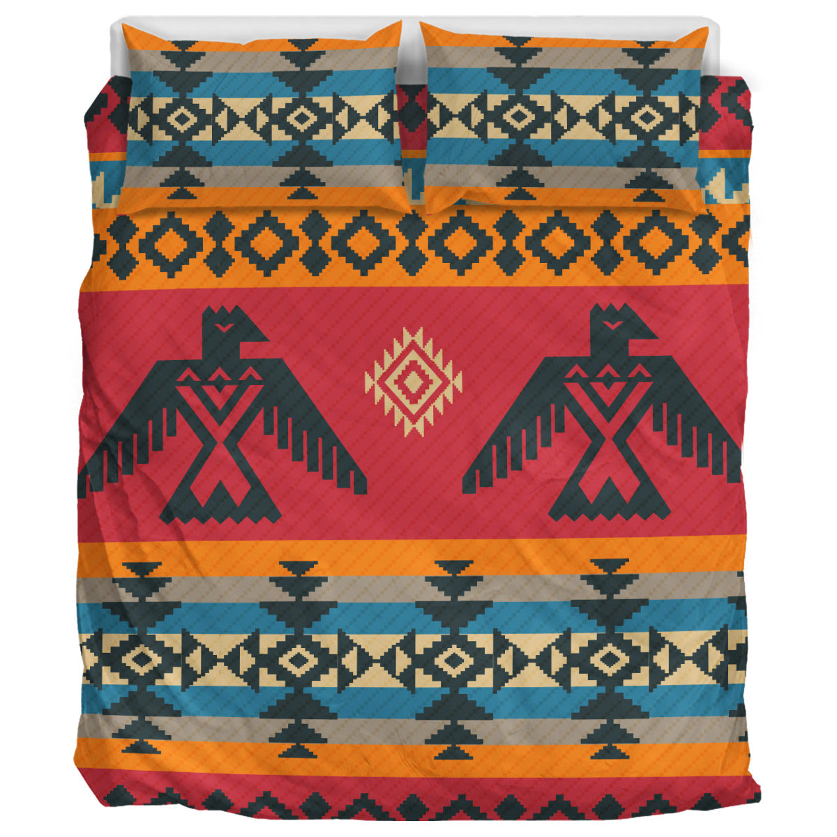 Ethnic Eagles Printed Bedding Set
