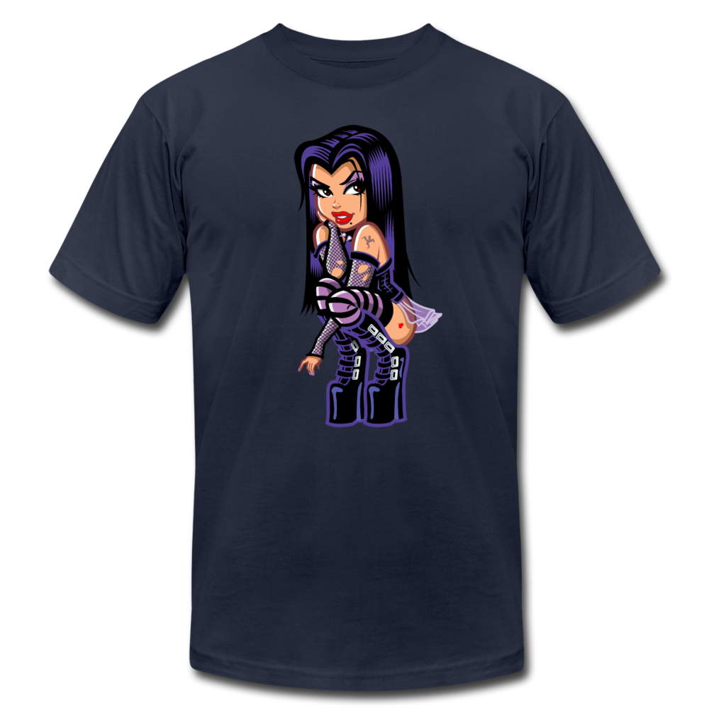 Cut Purple Cartoon Girl - navy