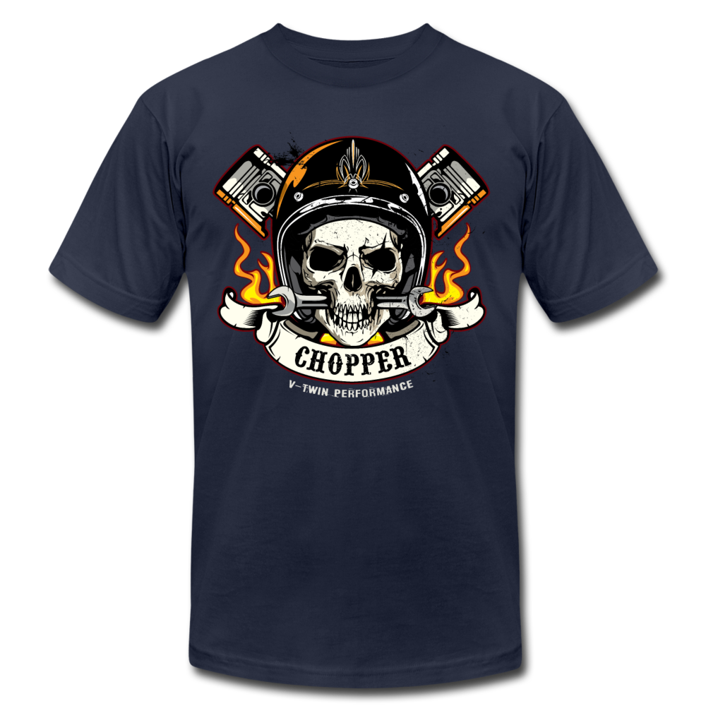 Chopper Skull T-Shirt - navy