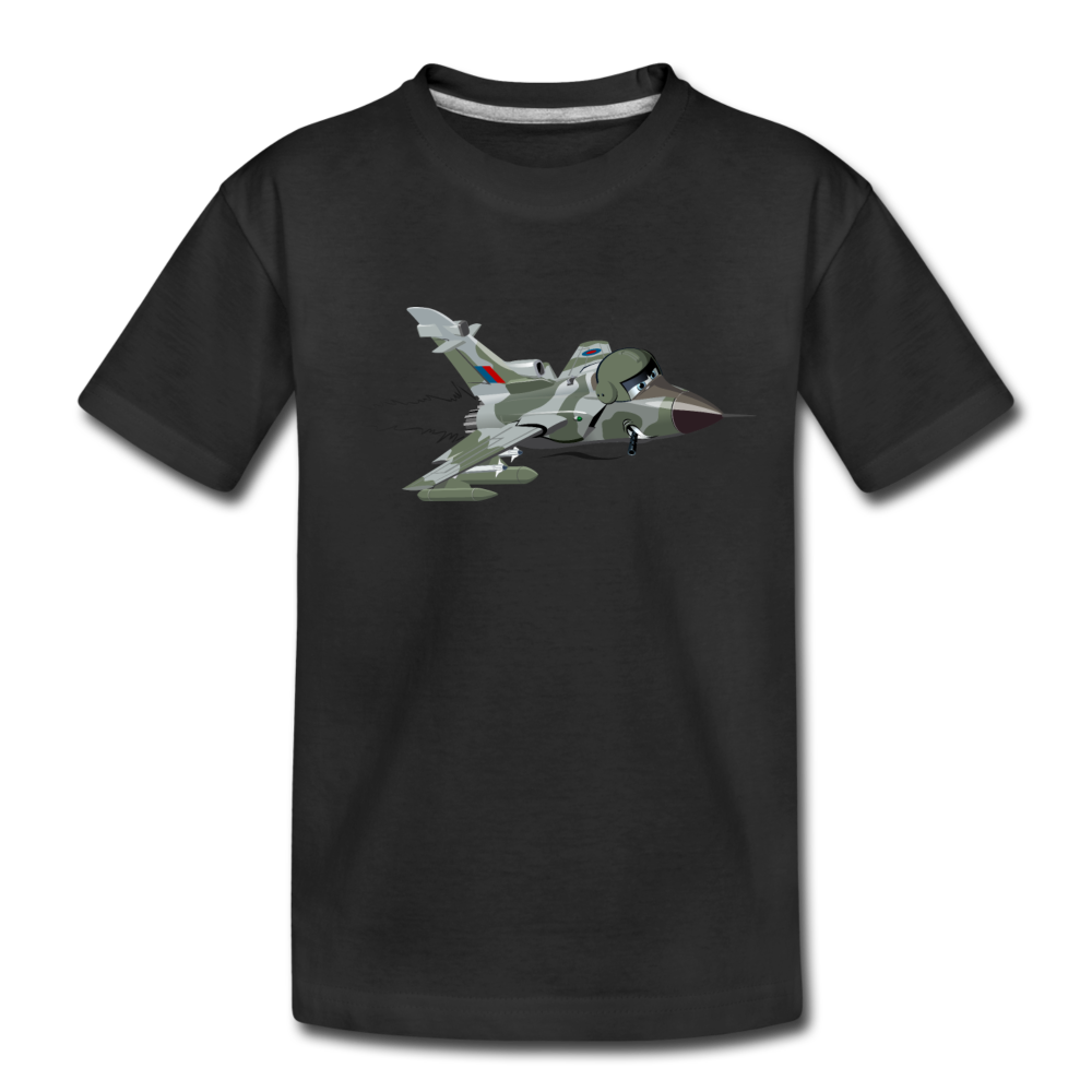 Fighter Jet Kids T-Shirt - black
