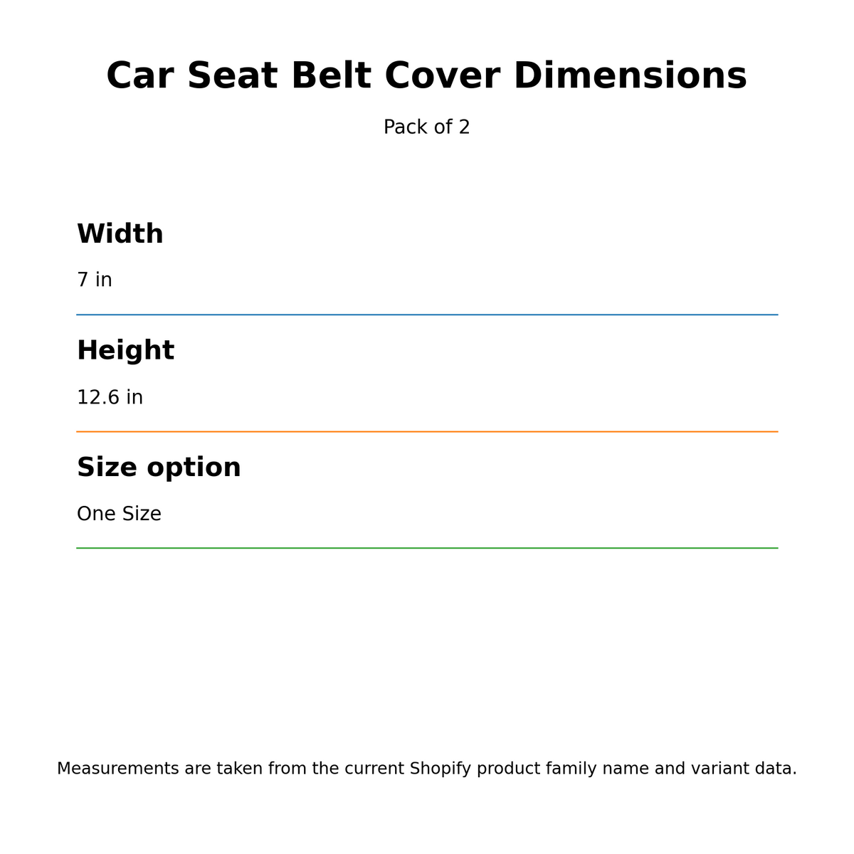 Car Seat Belt Cover Dimensions