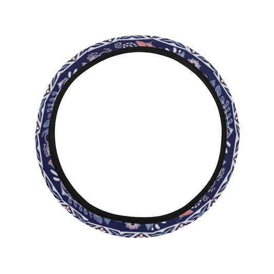 Blue Elegant Decor Steering Wheel Cover