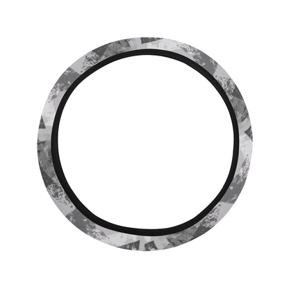 Grey Abstract Triangles Steering Wheel Cover
