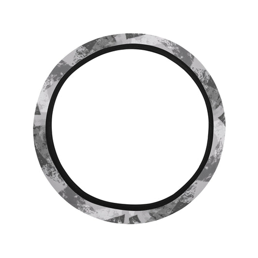Grey Abstract Triangles Steering Wheel Cover