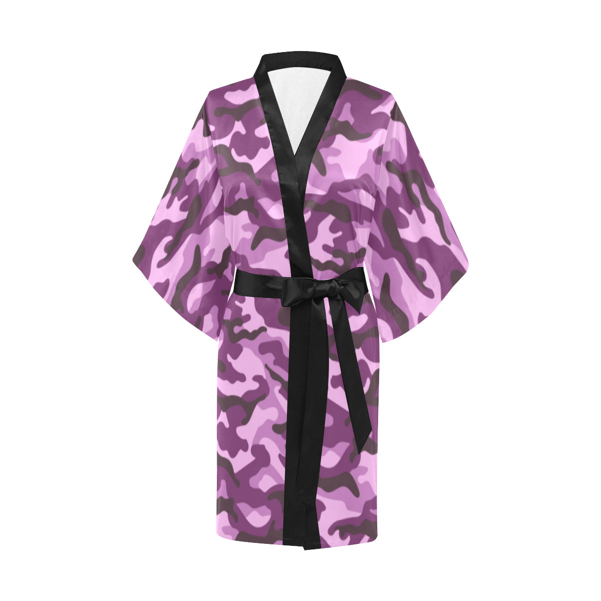 Purple Camouflage Kimono Robe