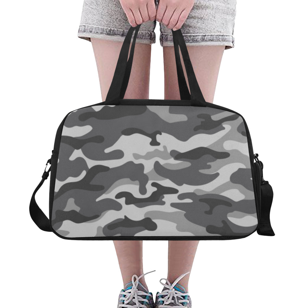 Grey Camouflage Fitness Bag Fitness