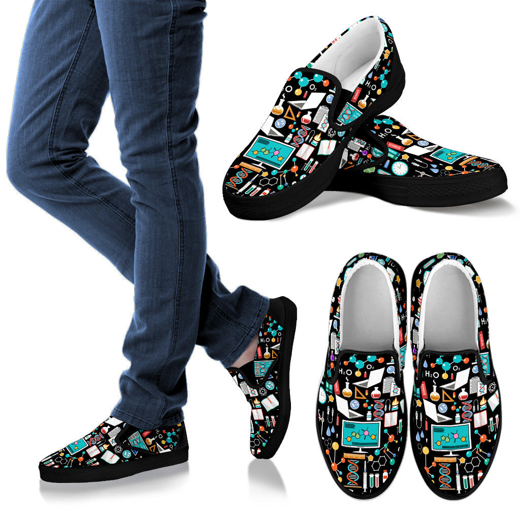 Science Pattern - Slip Ons