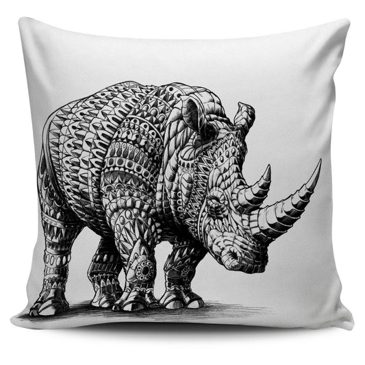 ORNATE RHINO PILLOW COVER