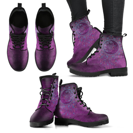 Moon Dream Catcher Women's Leather Boots