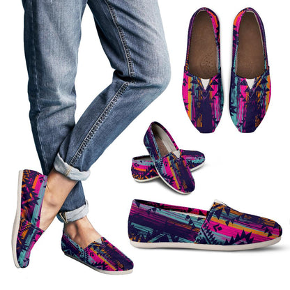 Colorful Boho Aztec Streaks Casual Shoes