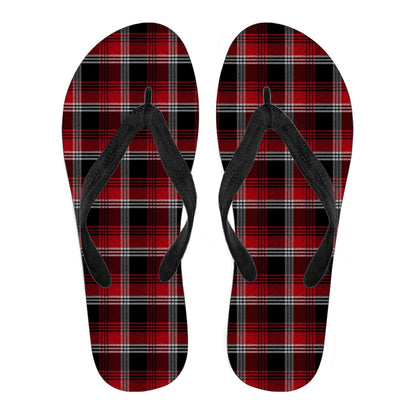 Red Plaid Flip Flops