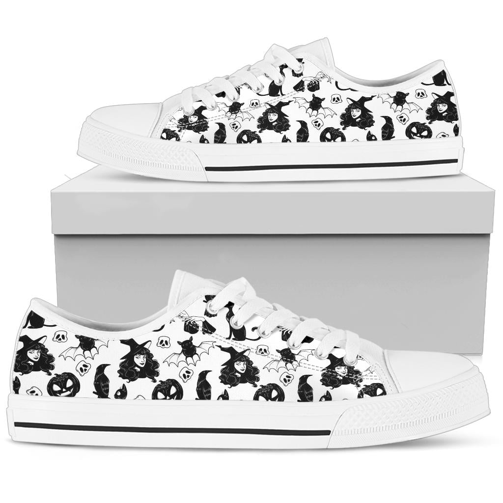 Spooky Witch Low Top Shoes