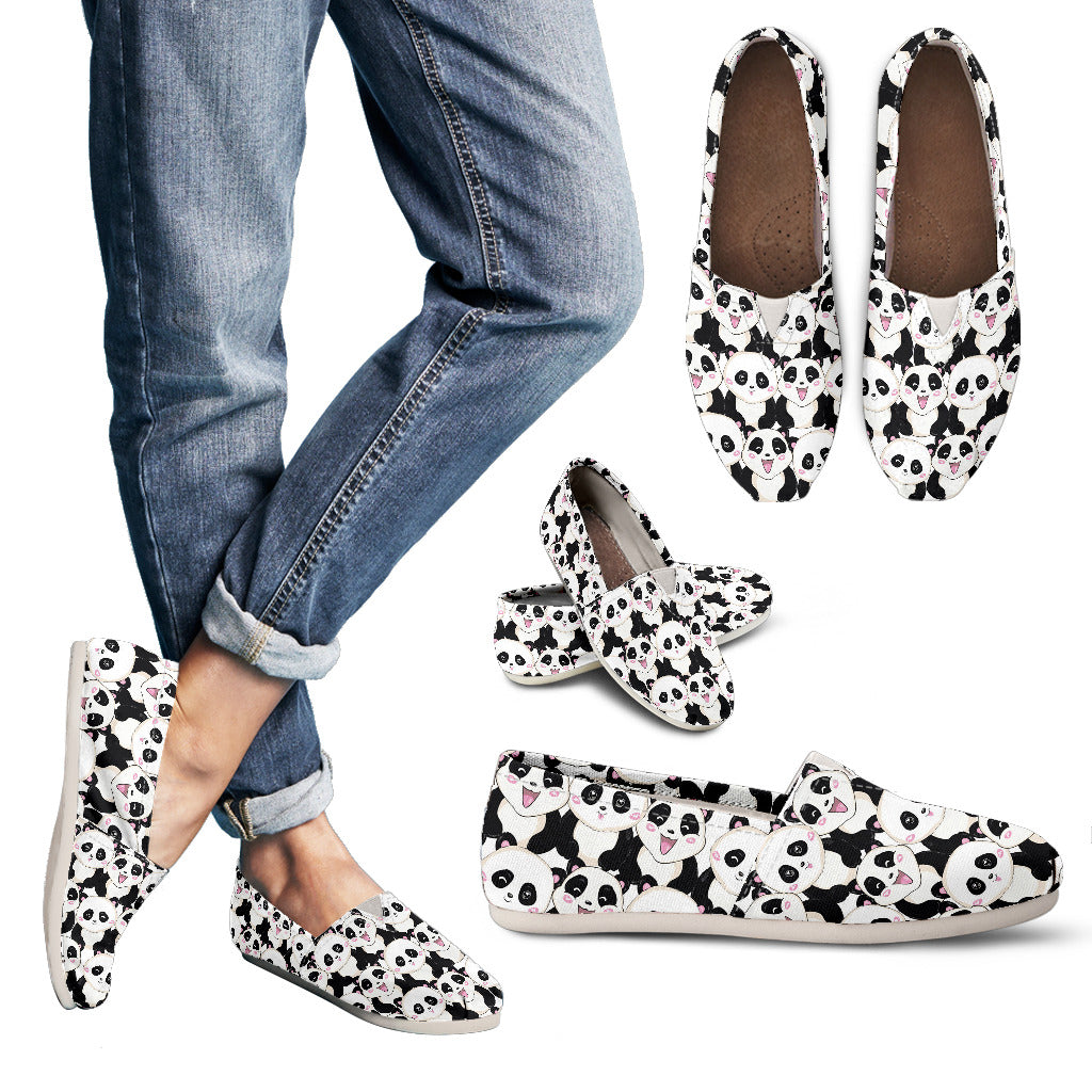Cute Panda Slip-On Shoes