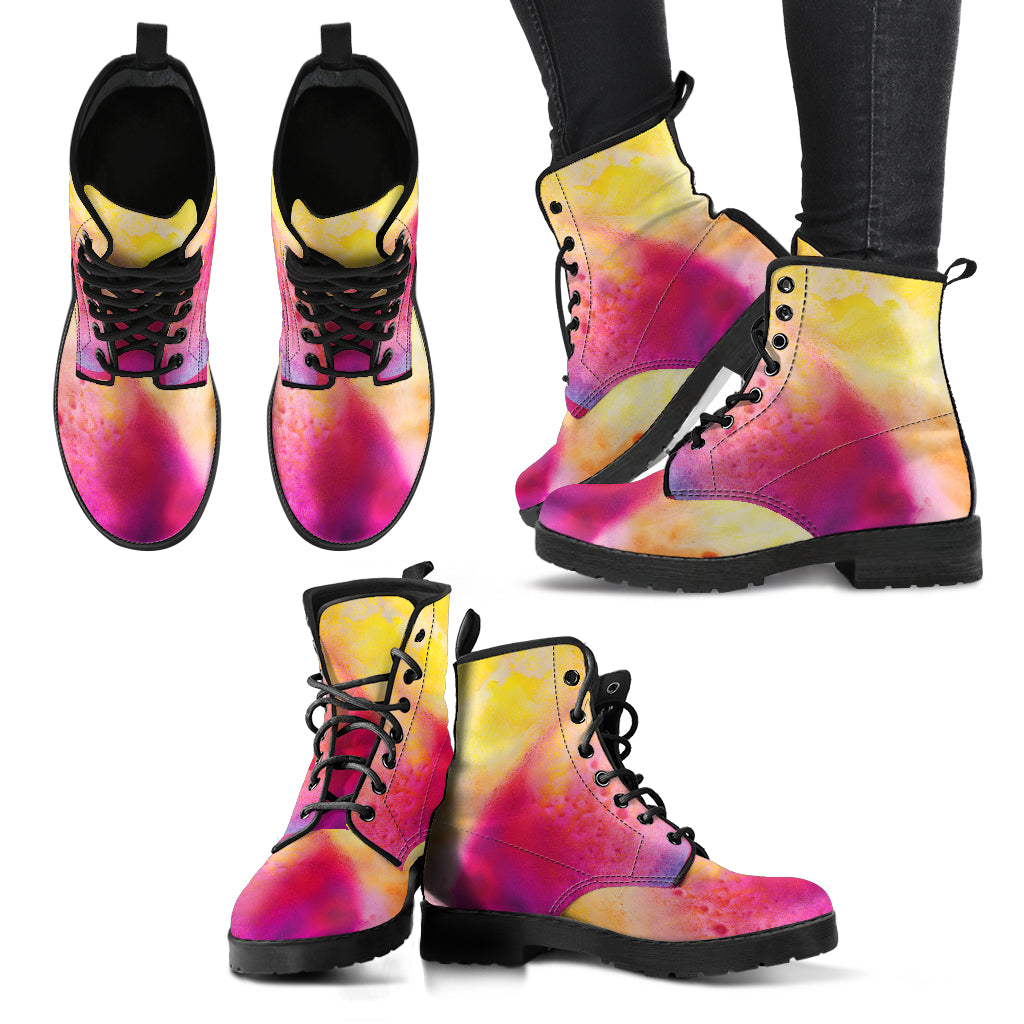 Colorful Abstract Handcrafted Boots