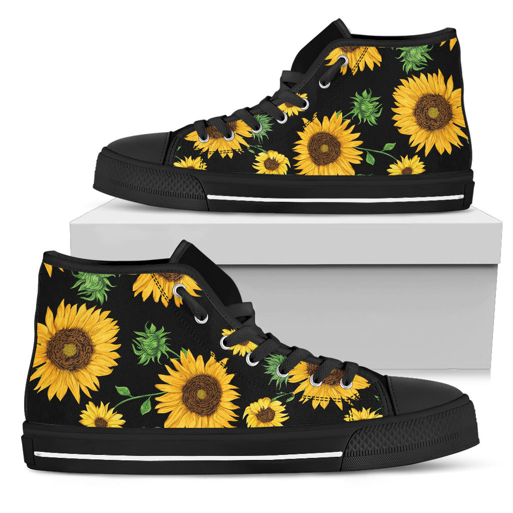 Custom Sunflower Shoes Black Sole