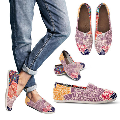 Colorful Floral Mandalas Casual Shoes