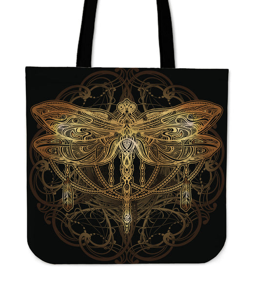 Spiritual Dragon Fly Canvas Tote Bag