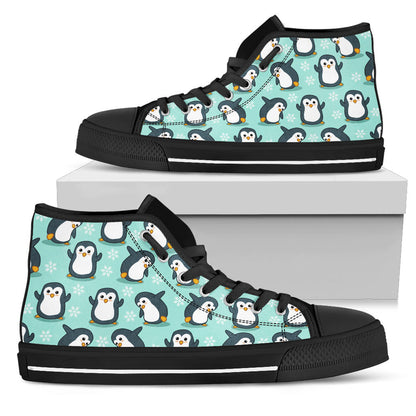 Gym Penguin Shoes Black Sole High Top Shoes