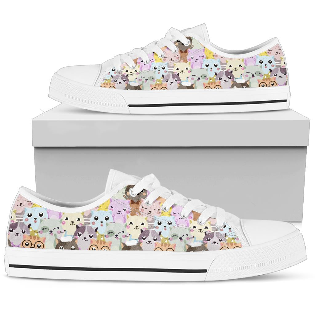Cute Cat Lover Low Top Shoes